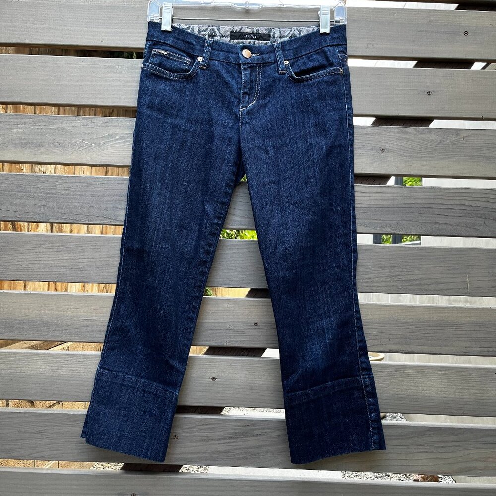 JOE'S JEANS Socialite Kicker Capri Cropped Dark Blue Jeans, Size 25, 22" Inseam